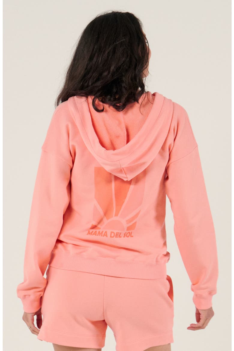 Maternity and Nursing Hoodie Coconut, Alternate, color, Apricot