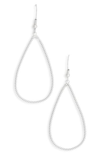 Karine Sultan Wrapped Open Teardrop Earrings In Silver