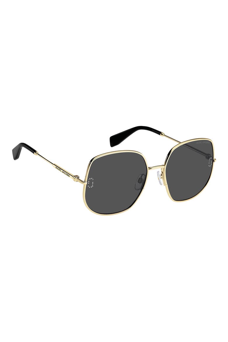 59mm Square Sunglasses, Alternate, color, GOLD/ GREY