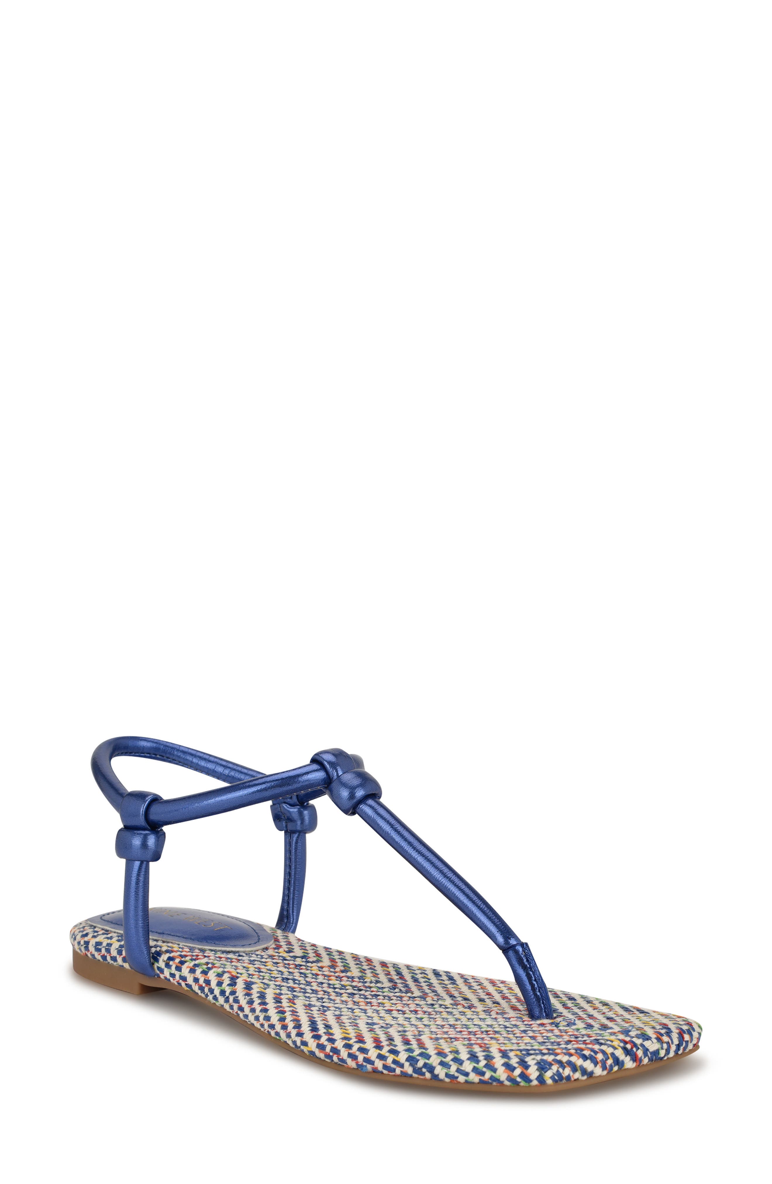 Nine West Nortny Ankle Strap Sandal, Main, color, Medium Blue