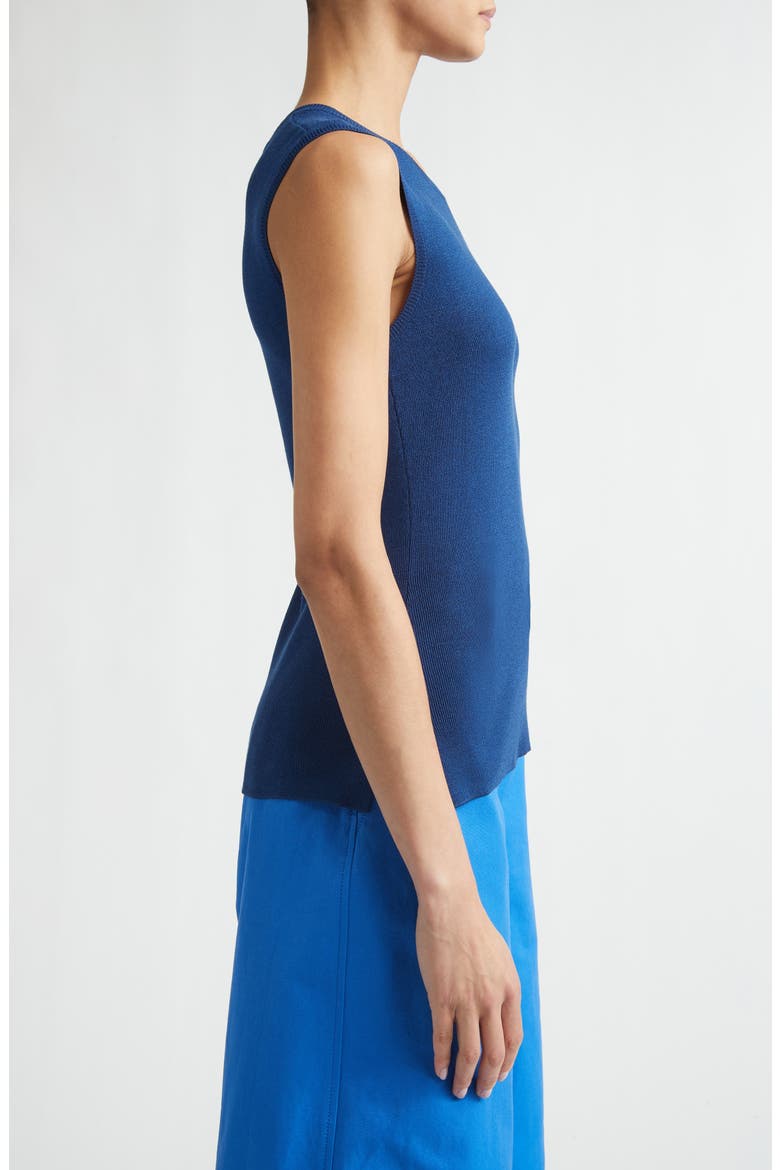 Bowery Sleeveless Silk Blend Sweater, Alternate, color, AEGEAN BLUE