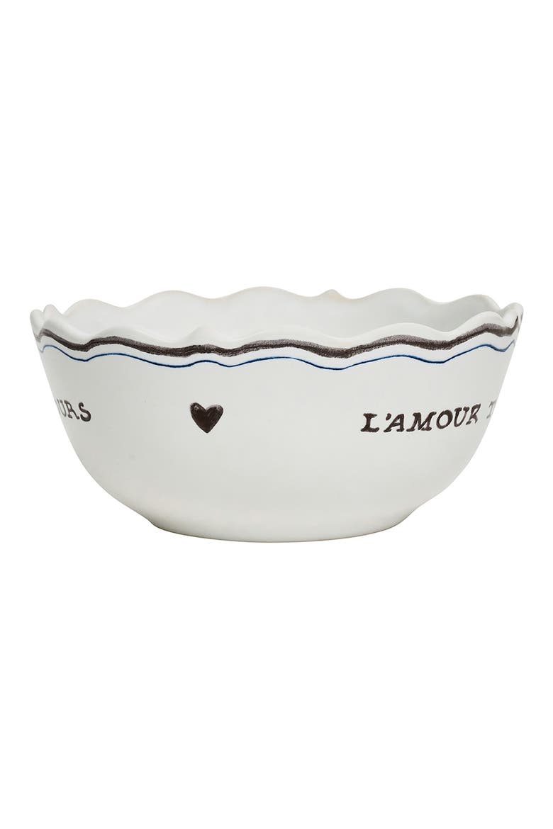 L'Amour Toujours Cereal Bowl, Alternate, color, WHITEWASH/BLACK