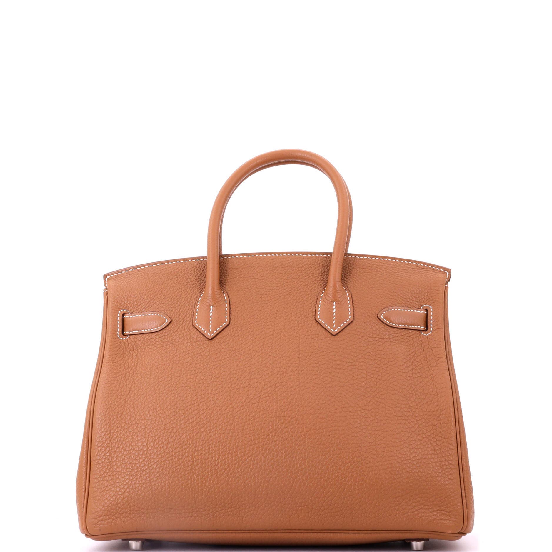 Pre-Owned Hermes Birkin Handbag Brown Togo with Palladium Hardware 30, Alternate, color, Gold