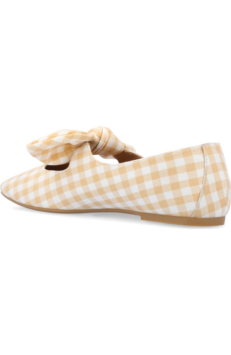 Journee Collection Seraline Ballet Flat, Alternate, color, Plaid/ Tan