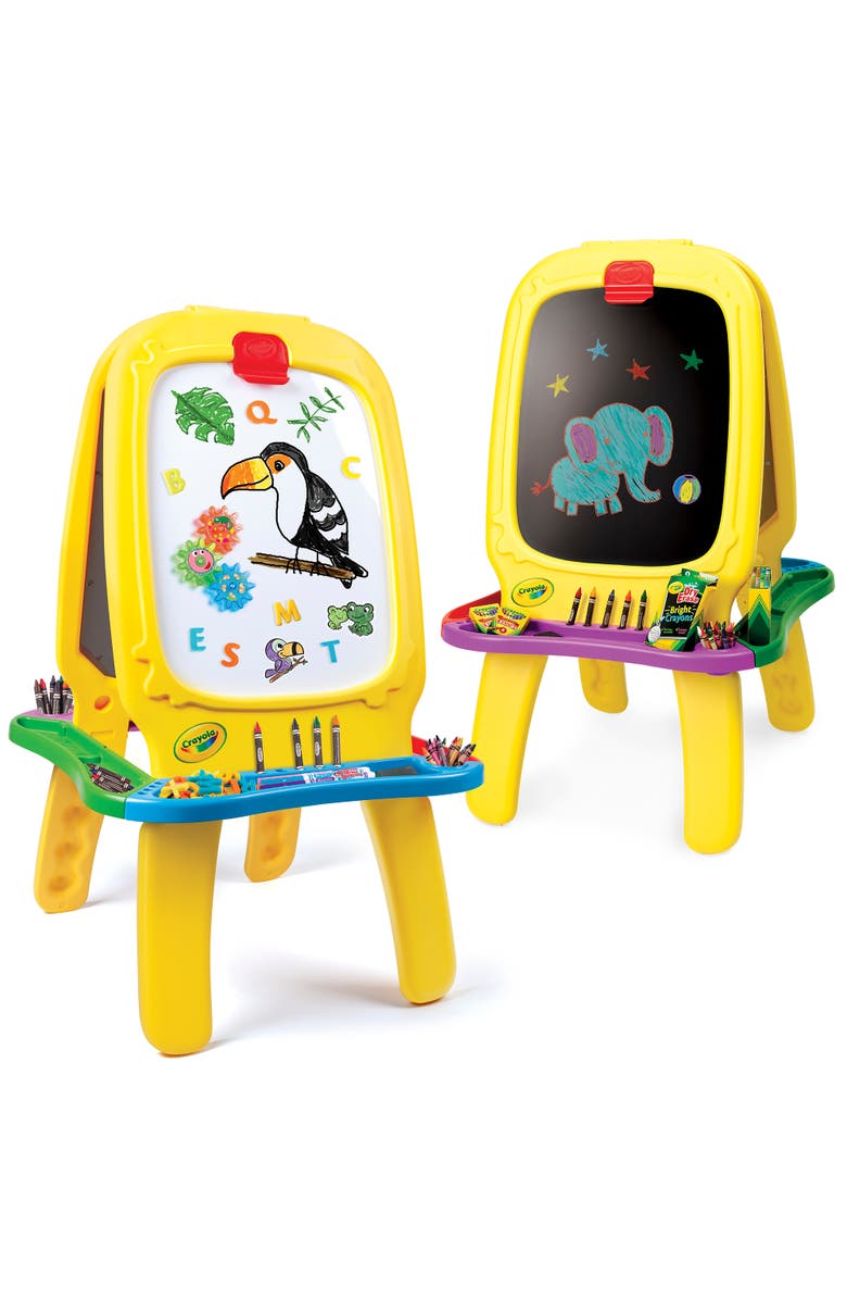 CRAYOLA Deluxe Magnetic Doublesided Easel Ages 3+, Alternate, color, Multicolored