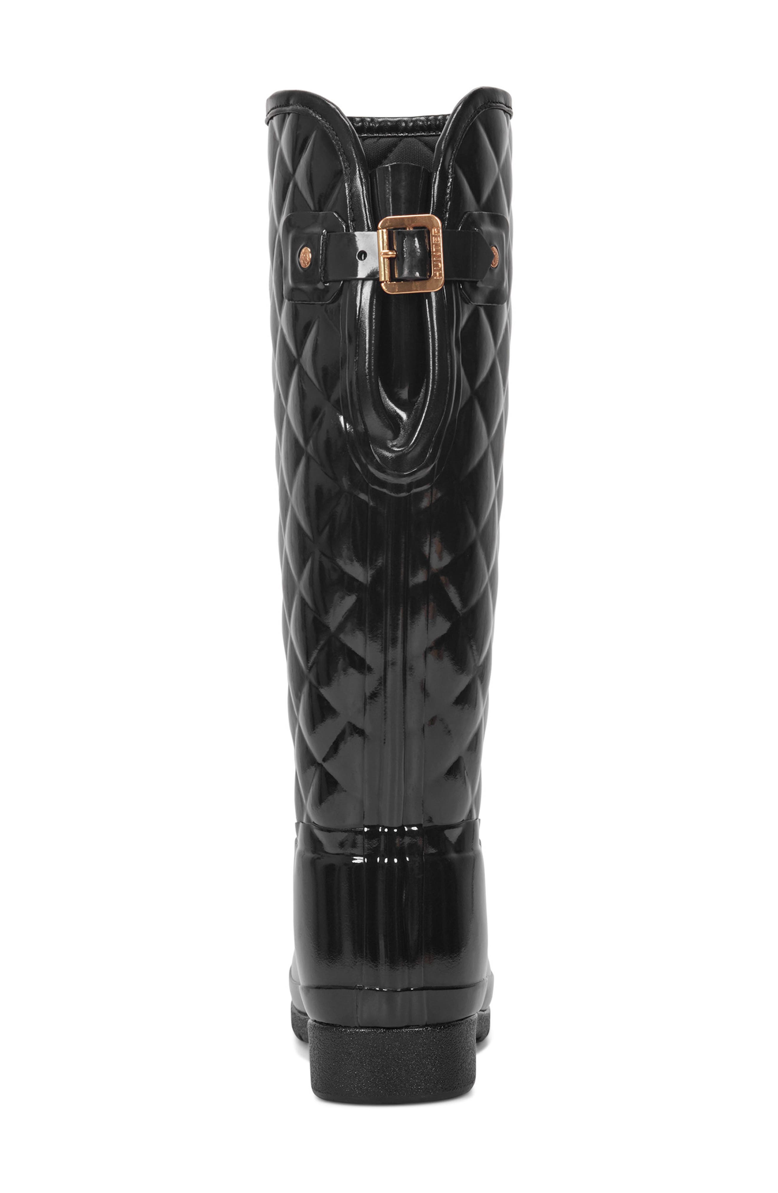 Hunter Original Refined High Gloss Quilted Waterproof Rain Boot