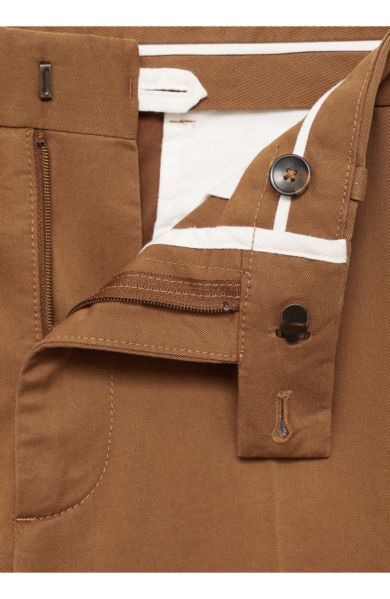 MANGO Regular Fit Straight Leg Pants, Alternate, color, Caramel