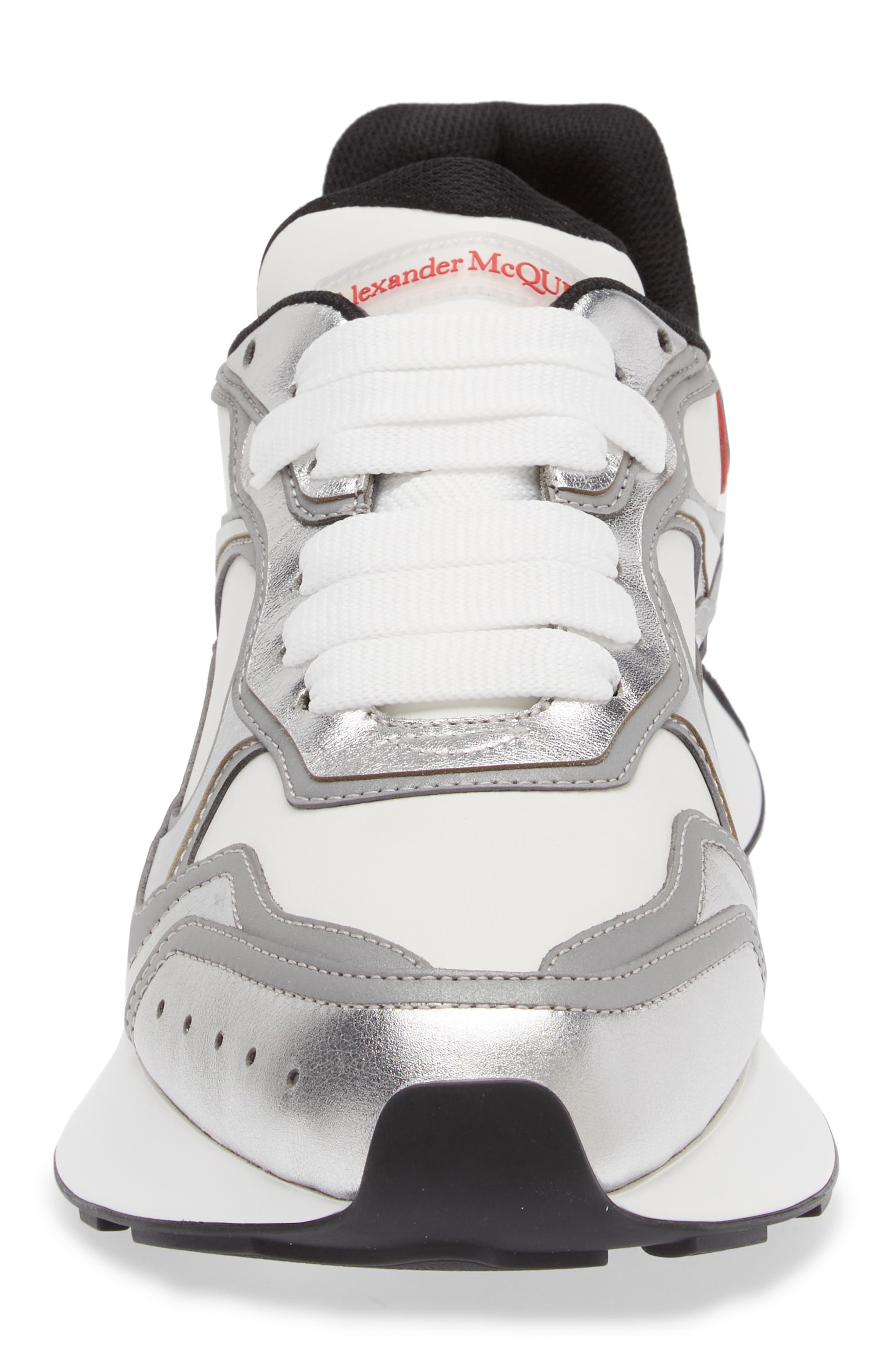 Sprint Runner Sneaker, Alternate, color, SILVER/ WHITE/ BLACK