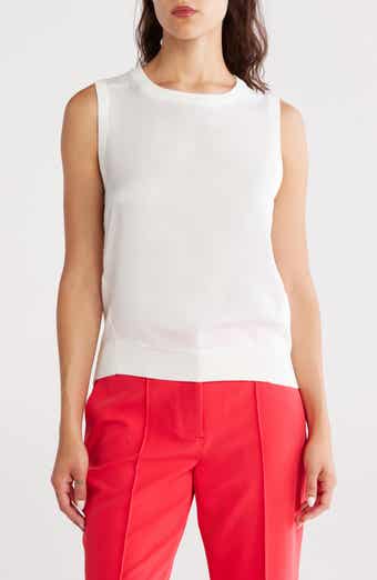 DKNY Sleeveless Mixed Media Sweater