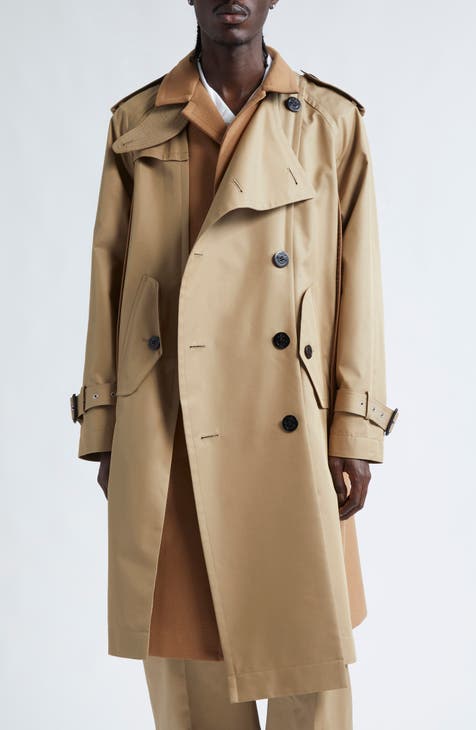 Man with trench coat best sale