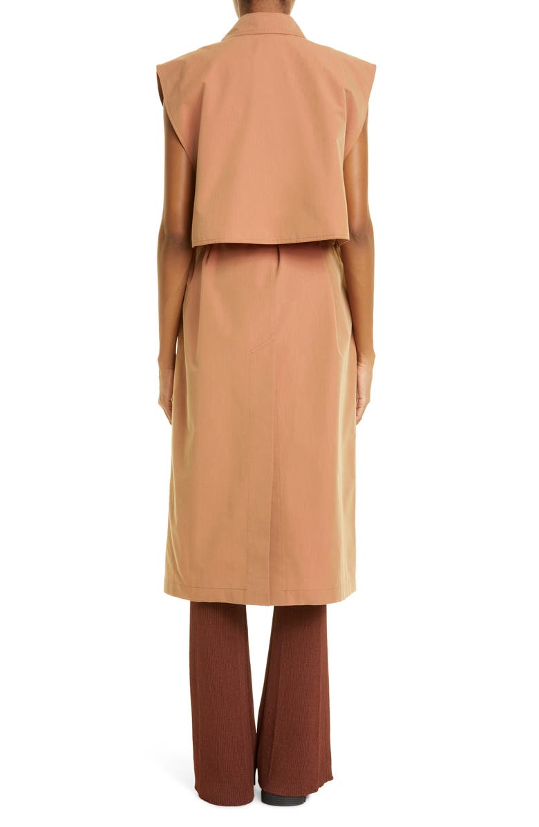 AERON Delray Tie Waist Waterproof Trench Vest, Alternate, color, 