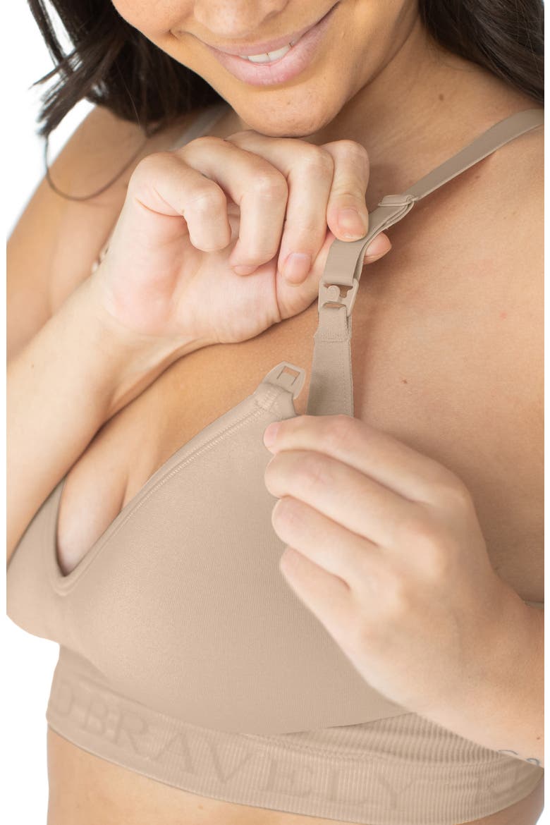 Busty Sublime Contour Maternity & Nursing Bra - Sizing Available from E-I Cup, Alternate, color, BEIGE