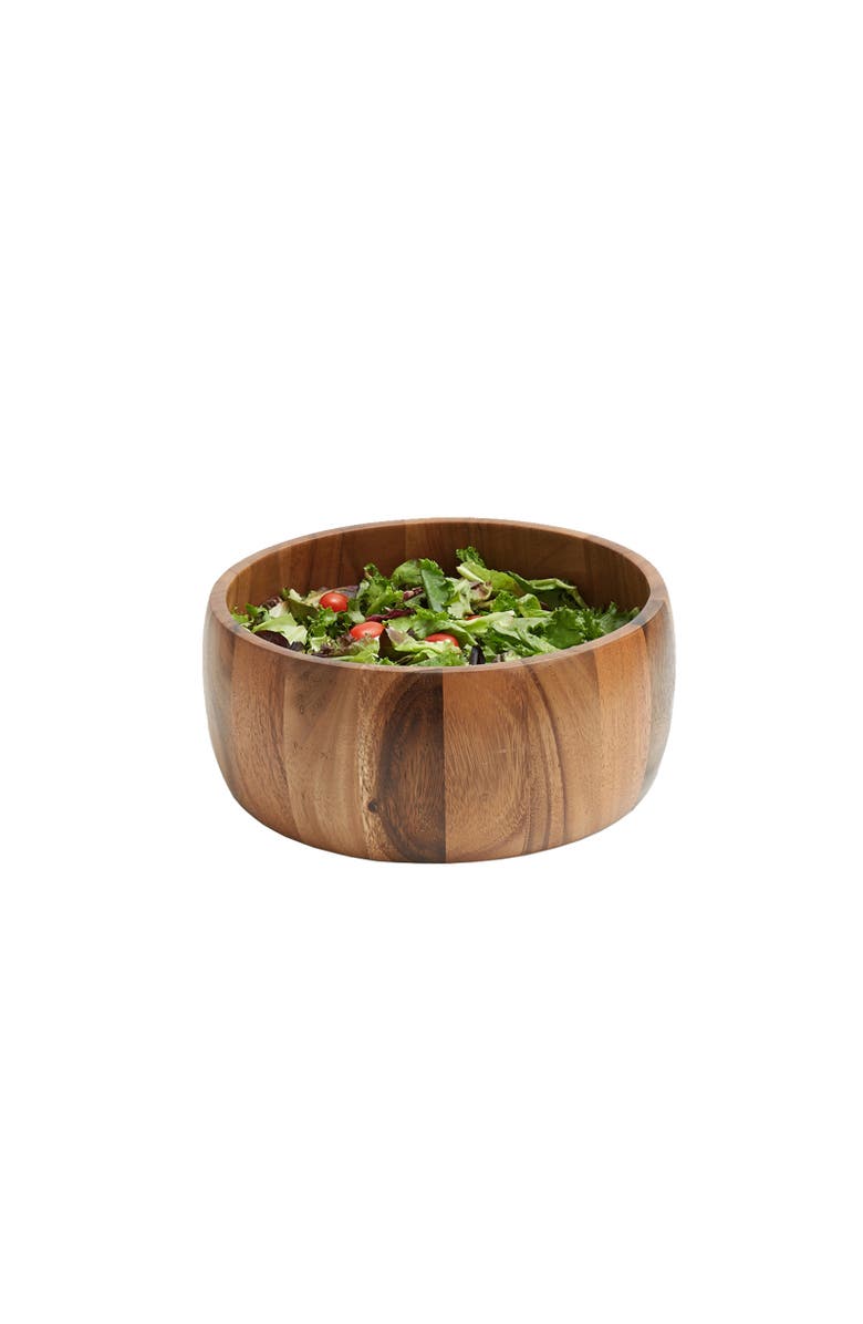 FRIELING Acacia Wood Calabash Bowl, Medium 4-Inch x 10-Inch Diameter, Alternate, color, Brown