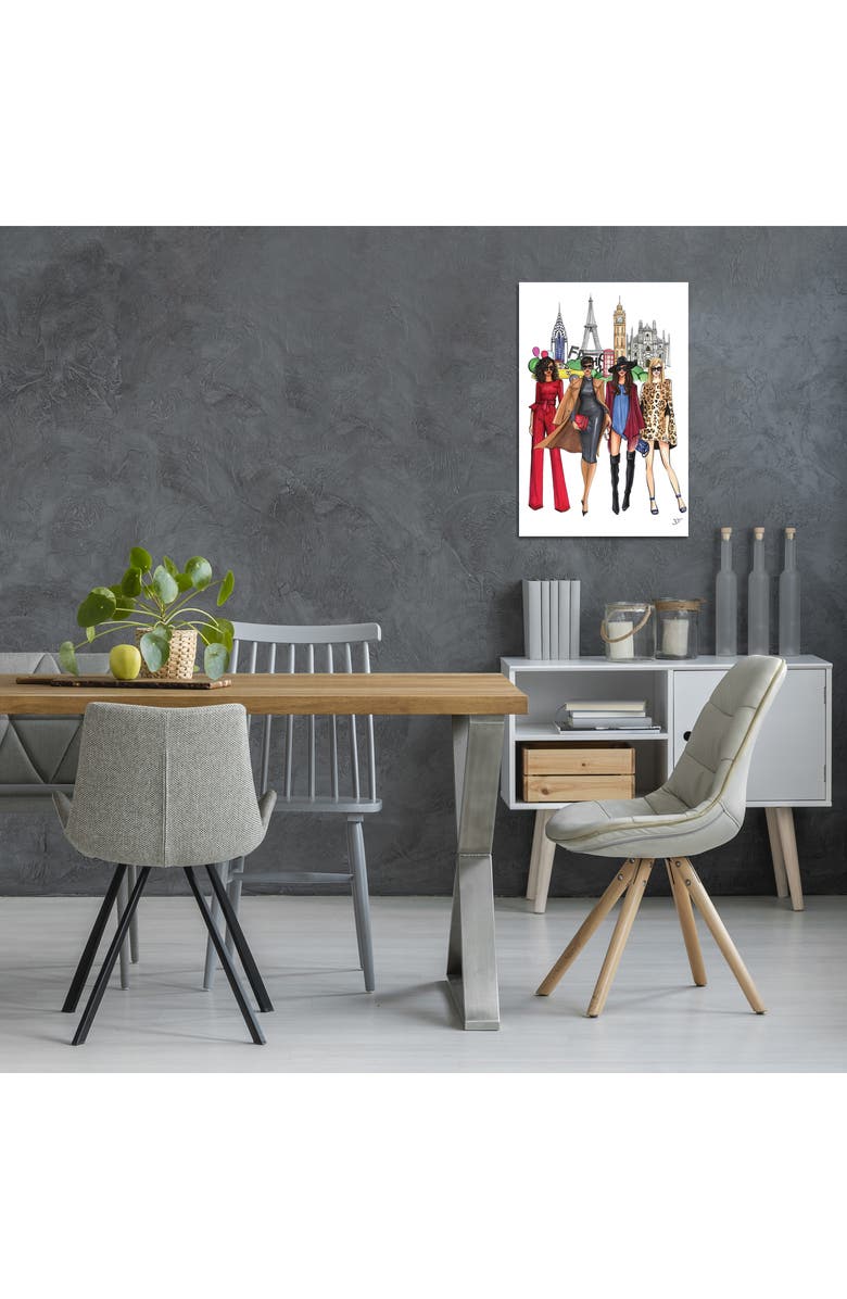 iCanvas Fashion Week Ladies by Rongrong DeVoe Canvas Wall Art, Alternate, color, White