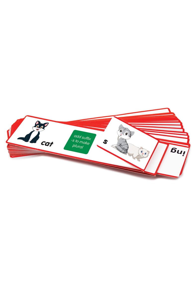 Suffix Flash Cards, Grade 1, Alternate, color, Multicolored