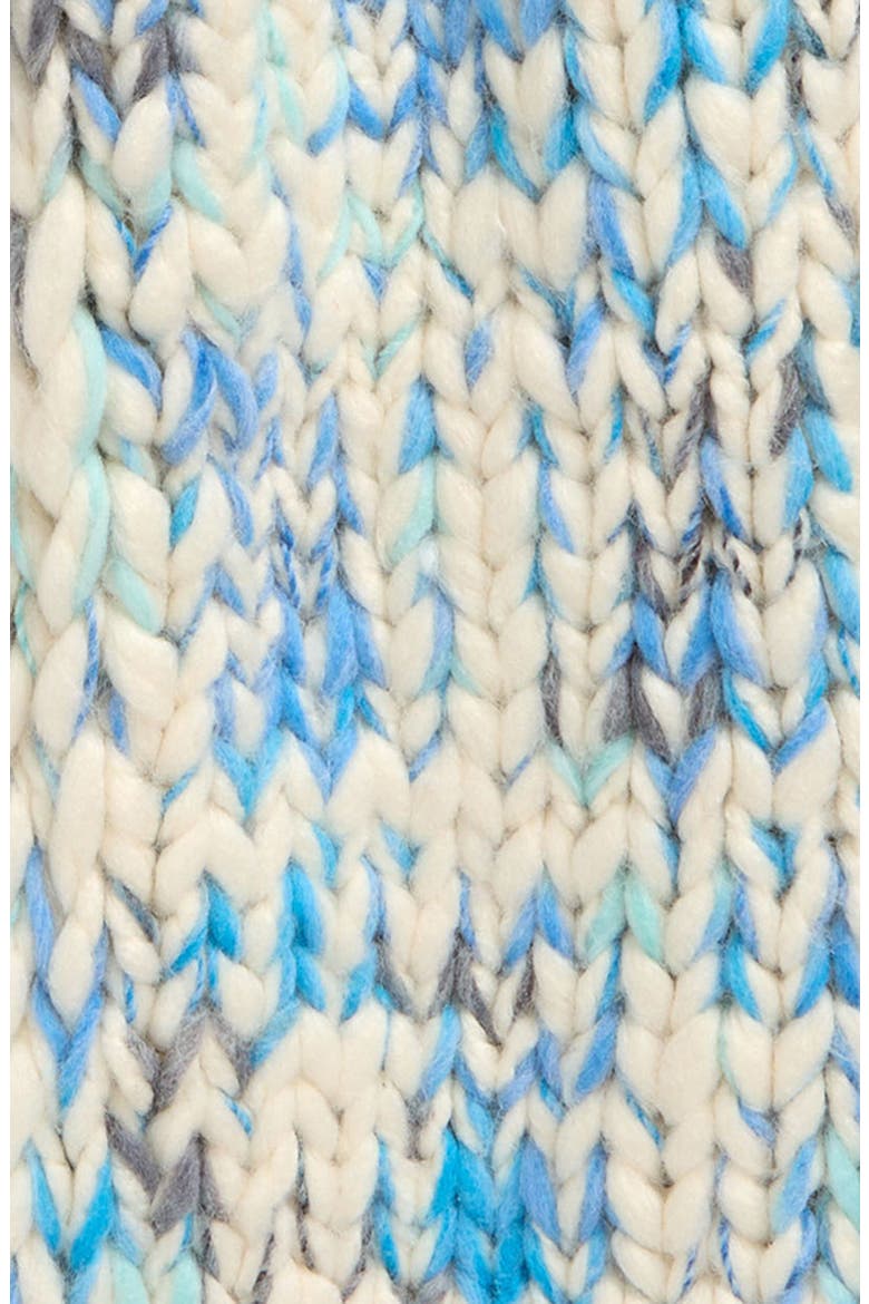 Textured Knit Scarf, Alternate, color, BLUE COMBO