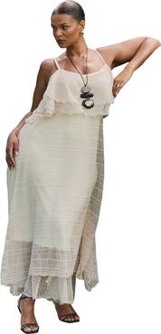 ELOQUII Crochet Knit Maxi Dress