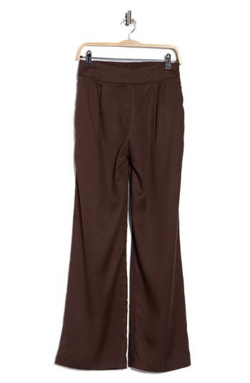 Renee C Straight Leg Pants In Brown