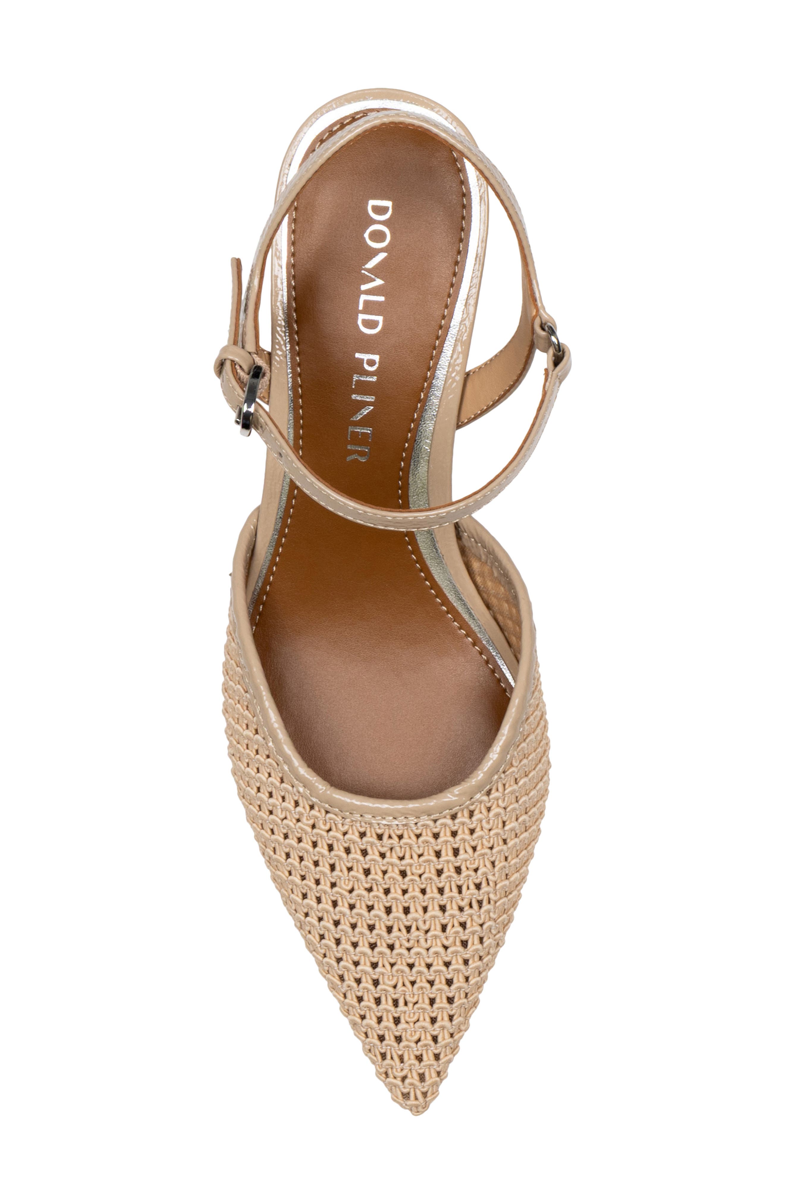 Ankle Strap Pointed Toe Kitten Heel Pump, Alternate, color, SAND