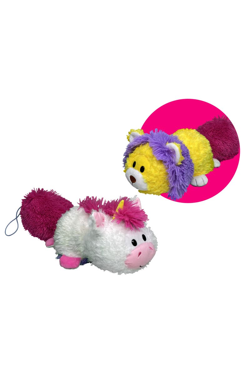 FlipaZoo Magic Tails White Unicorn To Yellow Lion 2 In 1 Animal Plush, Main, color, Multicolored