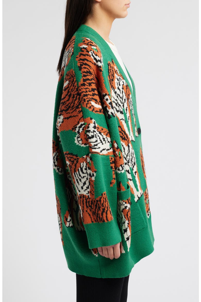 Tiger Tales Oversize Cardigan, Alternate, color, TIGER TALES