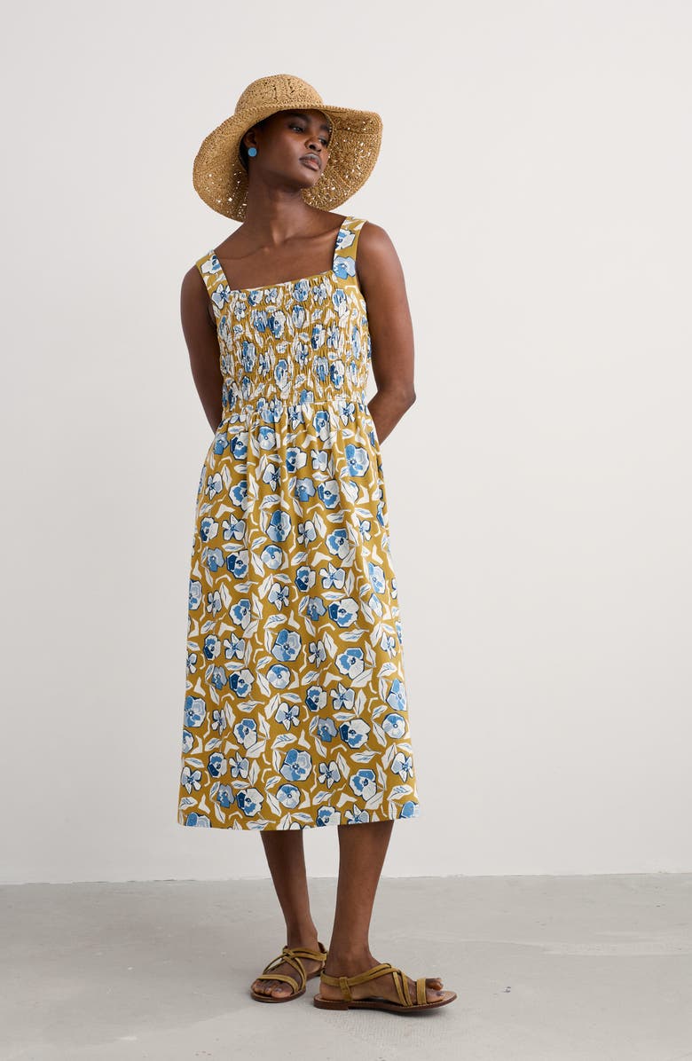 Seasalt Cornwall Summer Buoy Smocked Organic Cotton Sundress, Alternate, color,