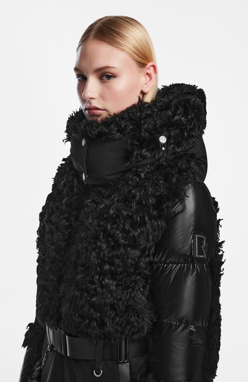 Rudsak Luxe Ski Suit With Shearling In Black