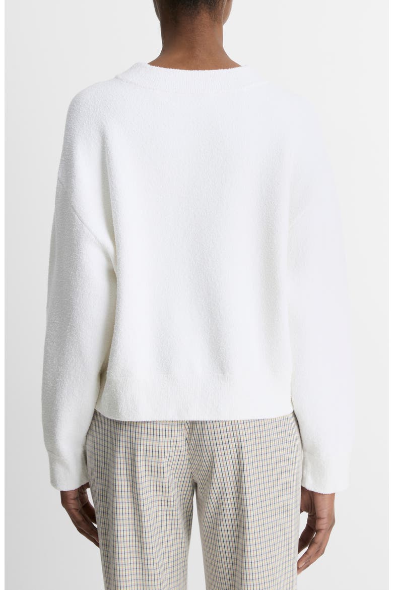 Bouclé Crewneck Sweater, Alternate, color, OPTIC WHITE