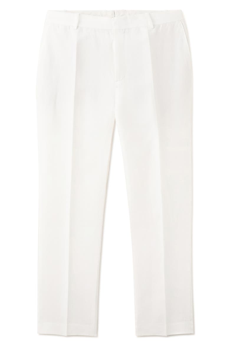 Linen Regular Fit Pants, Alternate, color, OFF WHITE