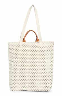 Clare V. Micheline Perforated Leather Tote