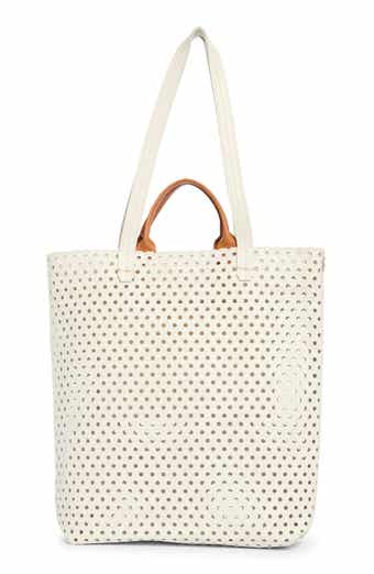 Clare V. Micheline Perforated Leather Tote