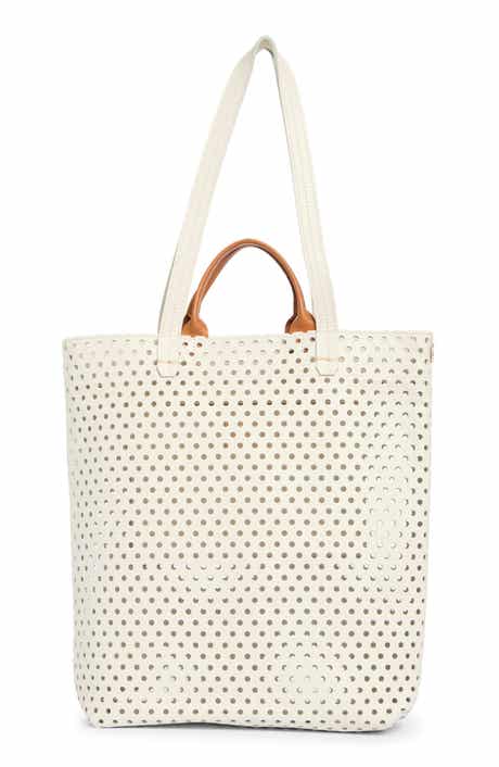 Clare V. Micheline Perforated Leather Tote
