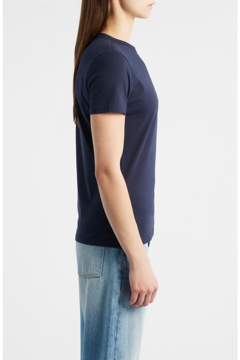 Logo Embroidered Cotton Graphic T-Shirt, Alternate, color, DARK BLUE