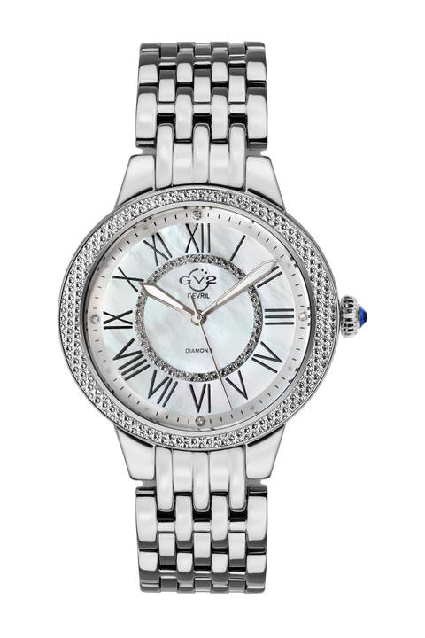 Astor II Mother-of-Pearl Diamond Bracelet Strap Watch, 38mm - 0.24 ctw