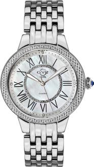 GV2 Astor II Mother-of-Pearl Diamond Bracelet Strap Watch, 38mm - 0.24 ctw