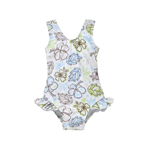 Infant & Toddlers Sun Protective UPF 50+ Delaney Hip Ruffle Swimsuit