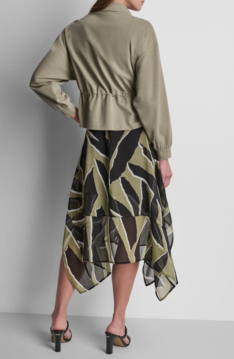 DKNY Arid Cotton Blend Piqué Jacket, Alternate, color, Light Fatigue