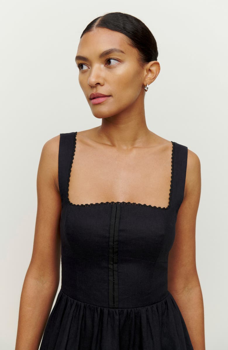 Reformation Tagliatelle Linen Dress, Alternate, color, 