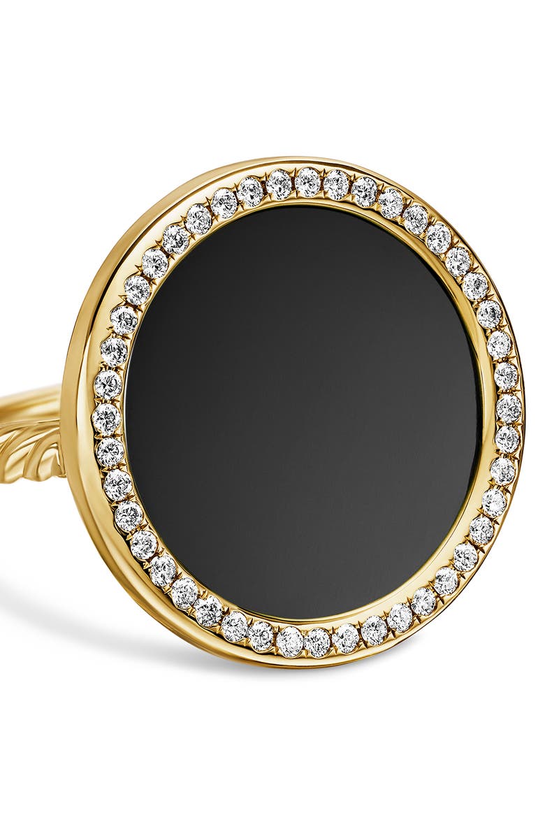 David Yurman Elements 18K Gold & Pavé Diamond Ring, Alternate, color,