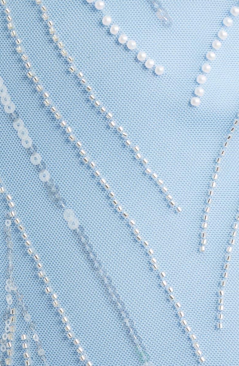 Jump Apparel Sequin Detail Strappy Back Cocktail Minidress, Alternate, color, Light Blue