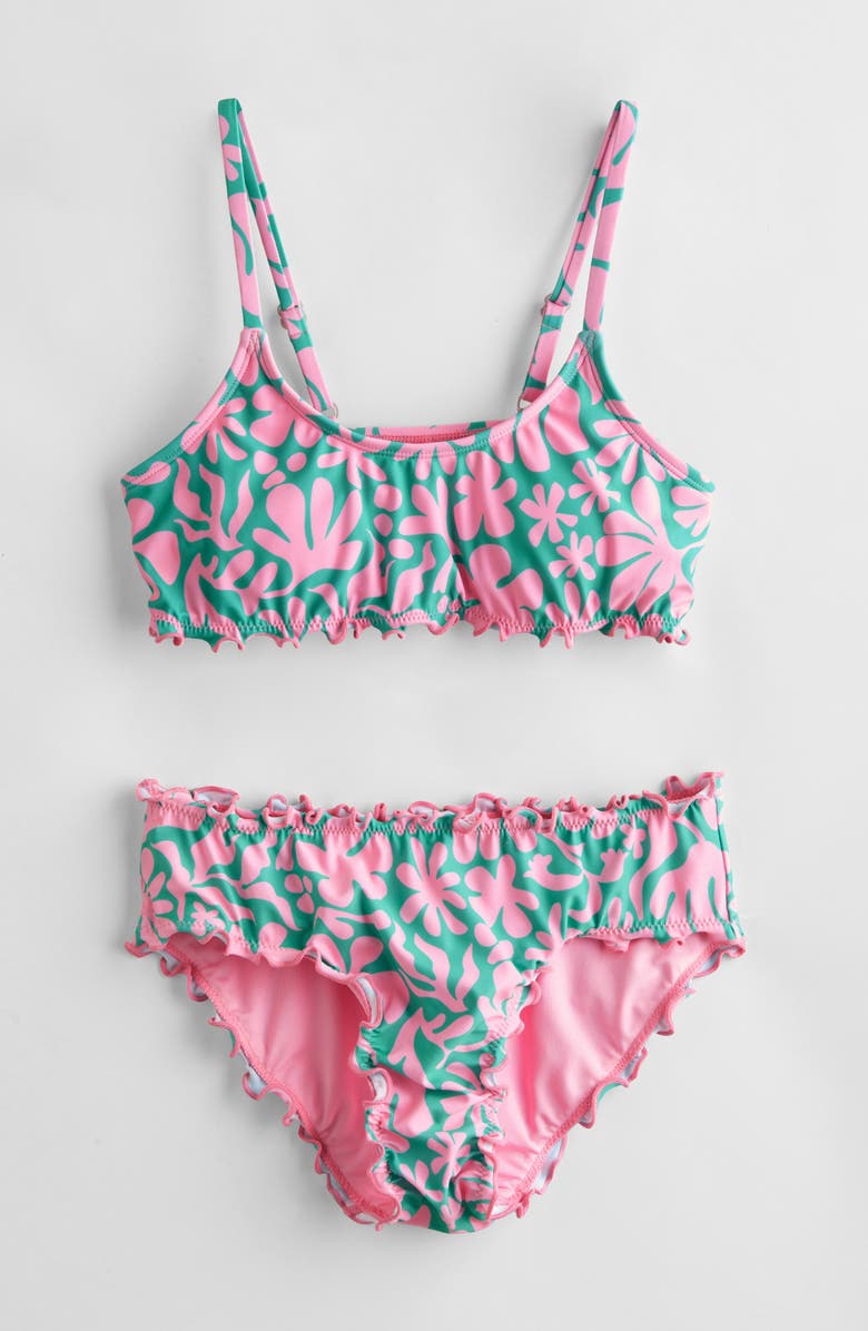 Treasure & Bond Kids' Lettuce Edge Two-Piece Swimsuit, Main, color, 