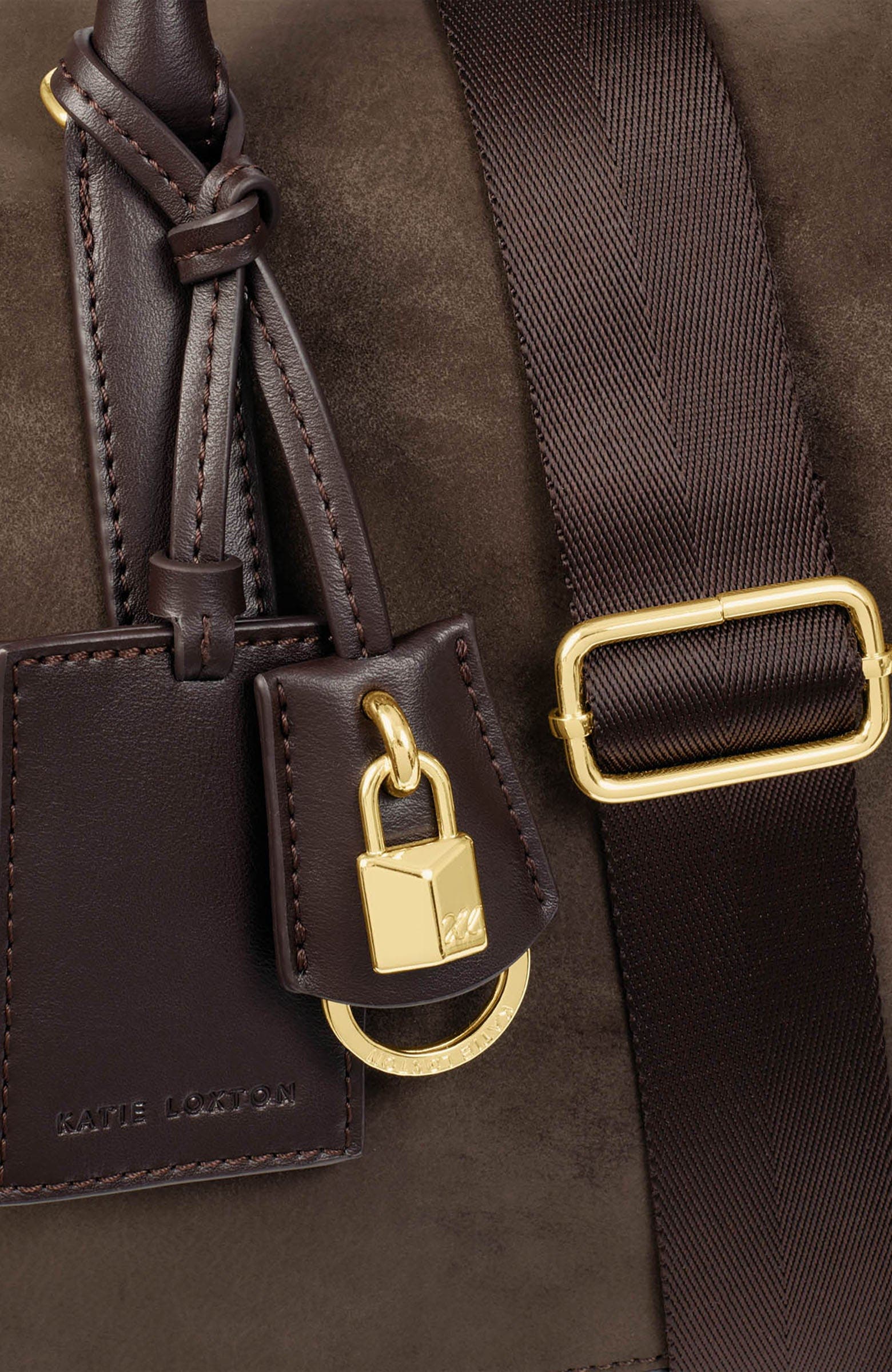 Charlbury Weekend Bag, Alternate, color, Bitter Chocolate Suedette