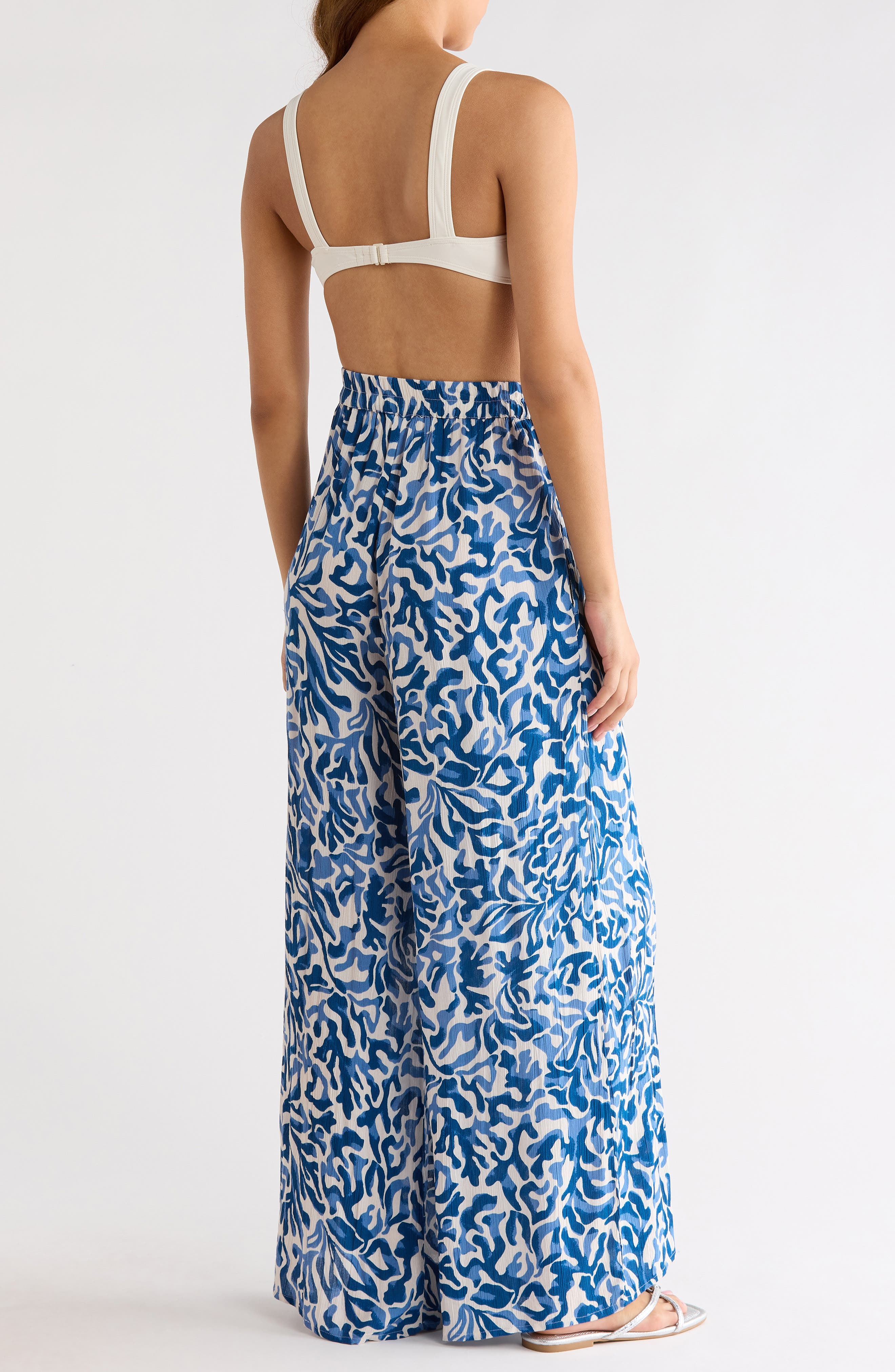 Print Wide Leg Pants - image 4