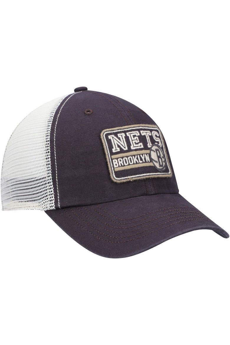 Men's '47 Charcoal Brooklyn Nets Off Ramp Trucker Snapback Hat, Alternate, color, Charcoal
