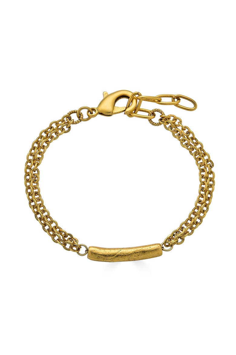 Tube Bead Bracelet, Main, color, Gold