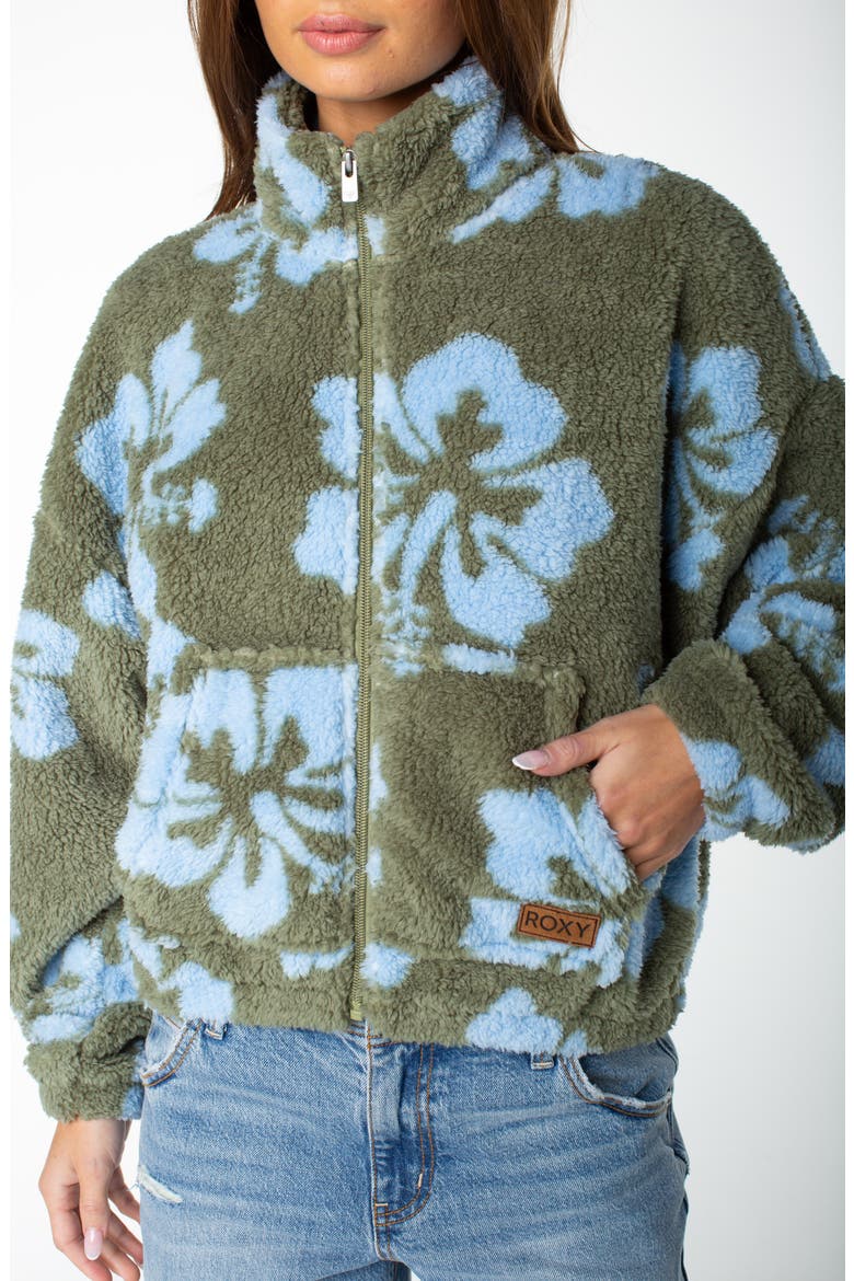 Cold Surf High-Pile Fleece Jacket, Alternate, color, OIL GREEN