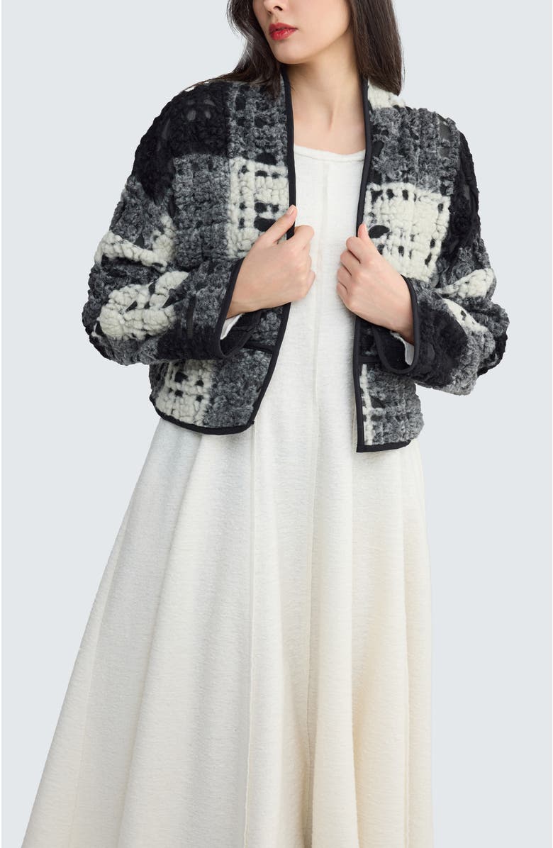 LUUKAA Glacia Structured Crop Jacket, Alternate, color, Foggy