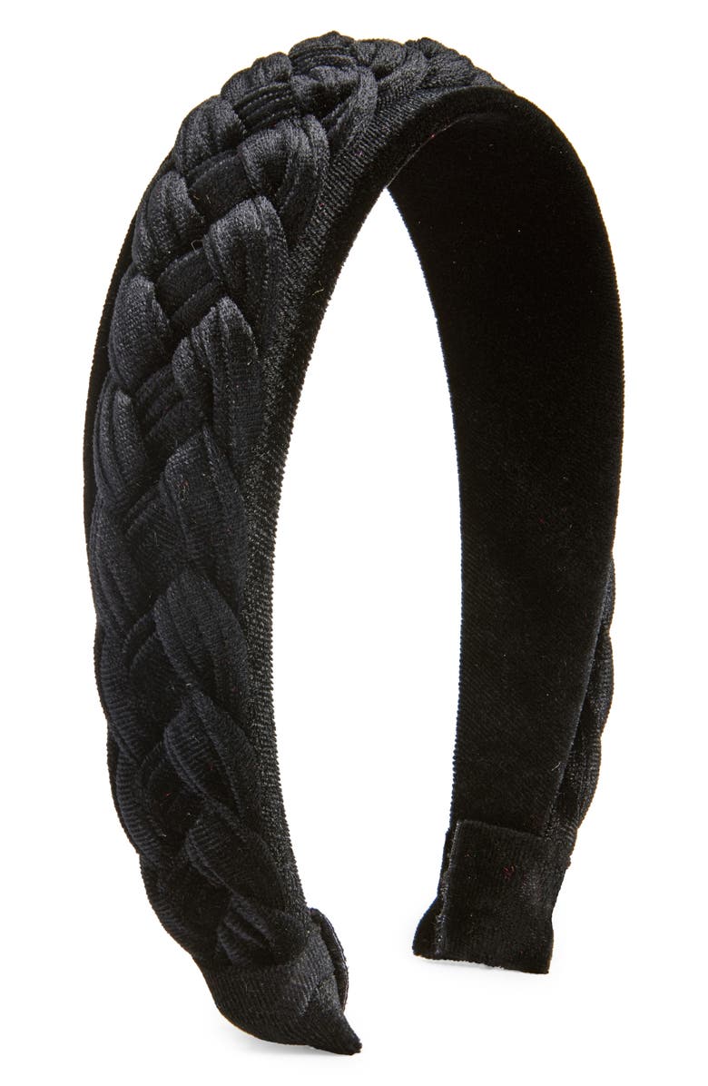 Tasha Braided Velvet Headband, Main, color, 