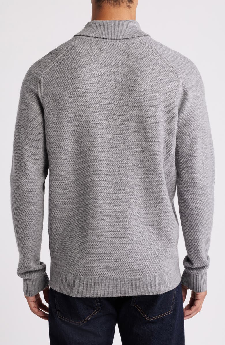 Peter Millar Dempsey Textured Wool Shawl Collar Sweater, Alternate, color, 