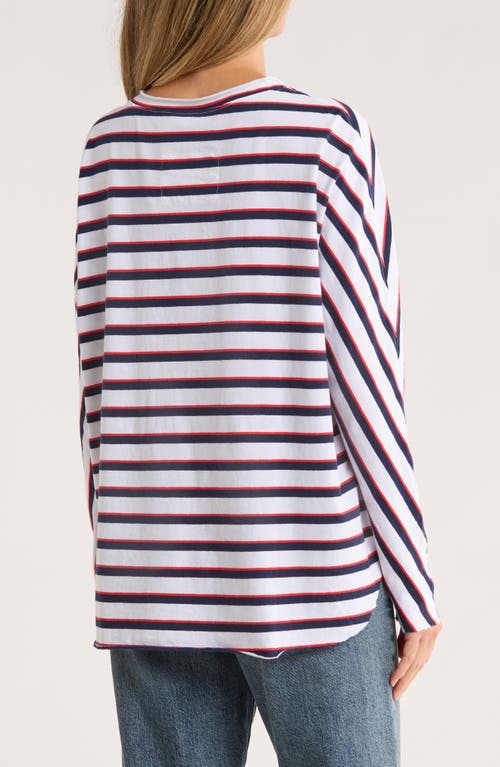 Frank & Eileen Anna Long Sleeve Capelet Sweatshirt In Burgundy